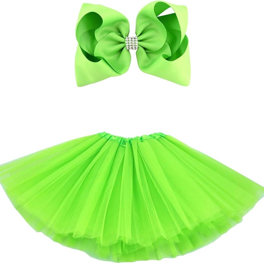 Amazon Vibrant Lime Tutu and Bow Set